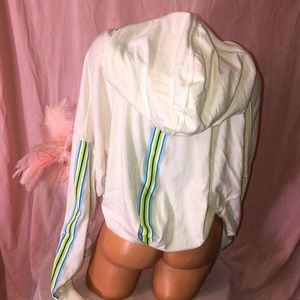 From movement roller skate girl crop hoodie v neck surfer lounge Cali white